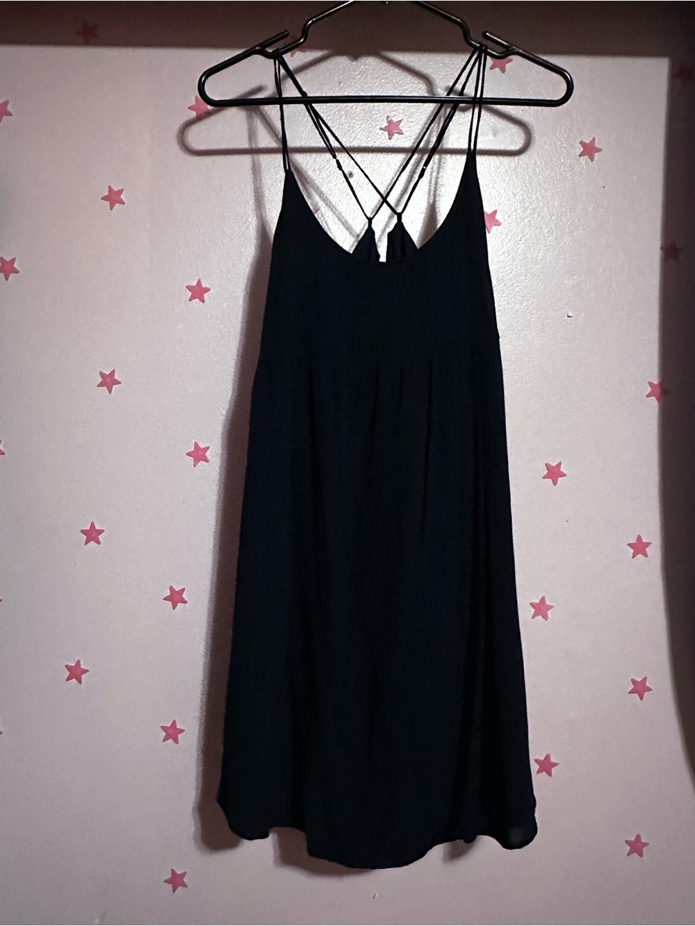 Black Strappy A-Line Dress - Women